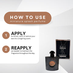 Yves Saint Laurent Opium mini flacon close-up ideal for evening or party nights.