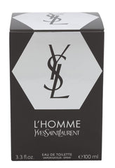 YSL L'Homme 3.3oz bottle, compact travel-friendly EDT for on-the-go usage.