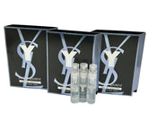 YSL Y Men sample EDT vials closeup for travel-friendly fragrance exploration.