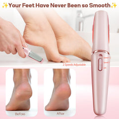 ZABOUL dual-speed settings demonstrated for tailored exfoliation and dead skin removal.