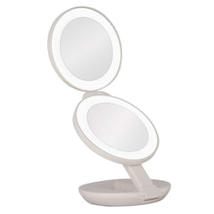 Zadro travel mirror closed for compact, on-the-go touch-ups