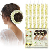ZAINY gajra mogra blanca para cabello en boda, elegante y duradera.