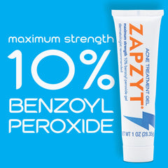Zapzyt gel being applied to a pore-prone area for cleansing.
