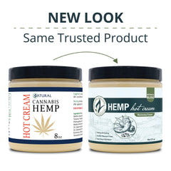 Zatural Hemp Hot Cream being applied by hands for muscle comfort.