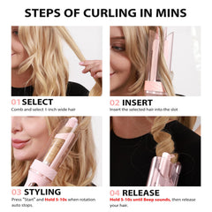 Zavarea device offers 3 style settings for loose waves and defined volume.