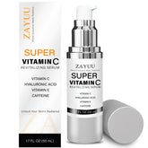 ZAYUU Super Vitamin C Face Serum bottle—premium packaging for easy daily application