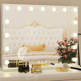 ZazaFi Hollywood vanity mirror with 15 LED bulbs for bright makeup lighting