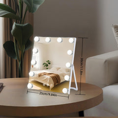 ZBOCAI Hollywood vanity mirror with lights on for enhanced daytime and evening looks