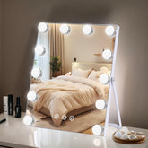 ZBOCAI lighted makeup mirror front view with even brightness for precise makeup