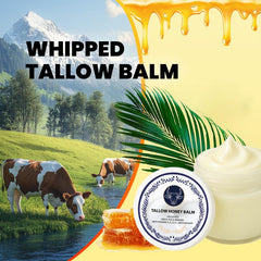 zdiwond grass fed tallow honey balm packaging emphasizes unscented, versatile moisturizer for face and body