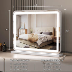 ZL ZELing vanity mirror close-up of dimmable lights for adjustable brightness.