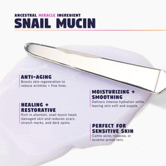 Zen Dew Moon Milk snail mucin application swirl demonstrates easy spreading for even coverage