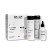 Zenagen Revolve shampoo bottle demonstrates cleansing for fine hair and a fuller look