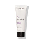 Zenagen Revolve shampoo bottle closeup highlights fuller-look potential for fine hair