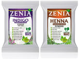 Zenia Indigo-Henna combo pack closeup shows natural hair color options.