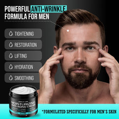 Zenolio Labs Mens Face Moisturizer texture close-up shows silky non-greasy formula