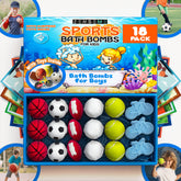 ZenseMe sports bath bombs gift box with vibrant fizz for kids