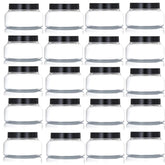 Zentriqlla 24-pack plastic jars with clear bodies for organized storage.