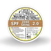 Zero Shine SPF small jar front view highlights matte scalp protection and moisture.