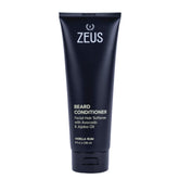 ZEUS Beard Conditioner Wash bottle-cap close-up shows softening, hydrating formula.