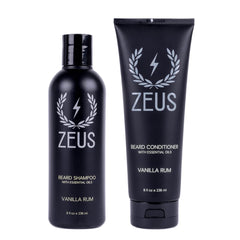 ZEUS beard wash set shampoo bottle with hydrating formula for beard care