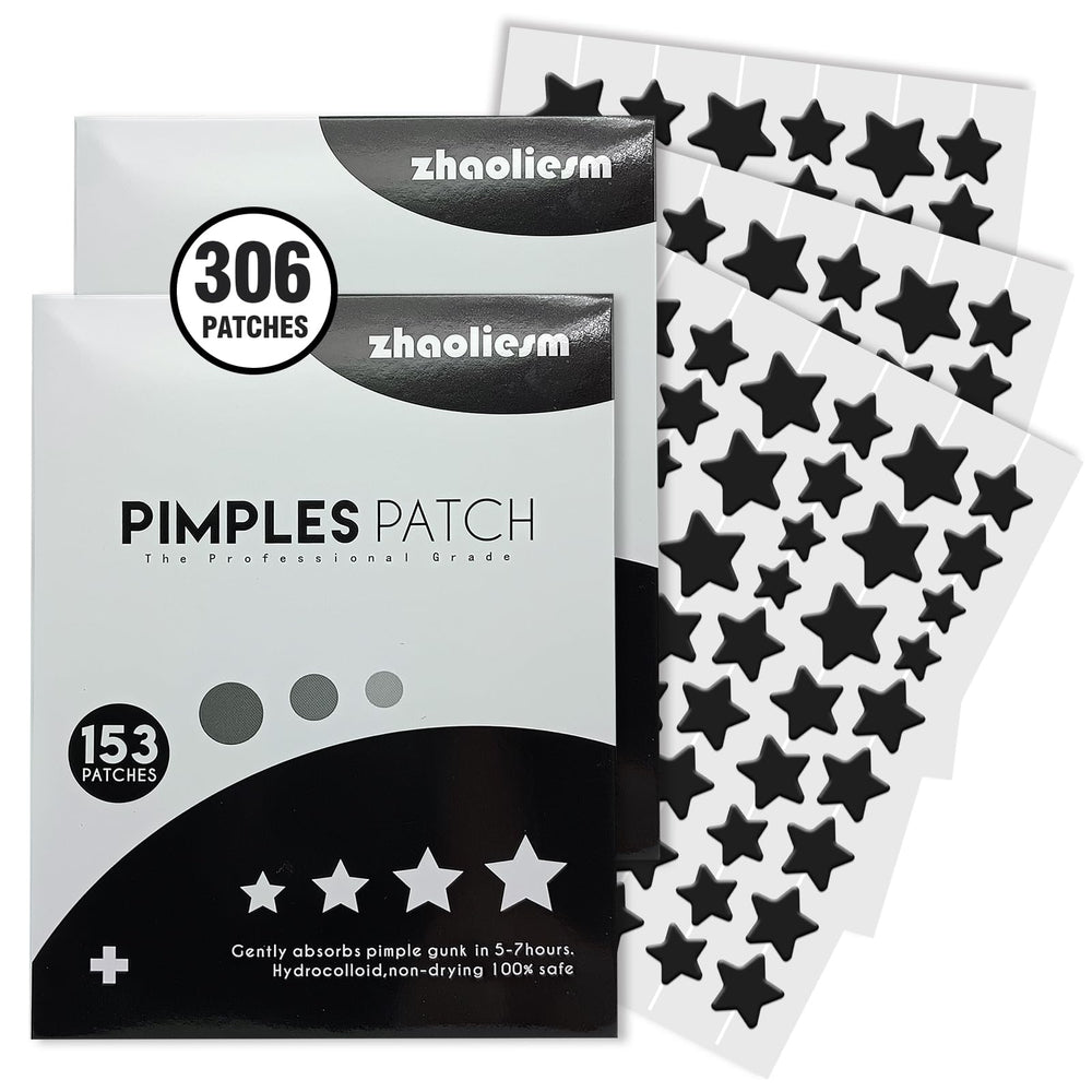 ZHAOLIESM star patch packaging shows a 306-count refill for easy acne care