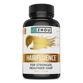 ZHOU Hairfluence bottle with capsules ready for daily use, convenient hair support.