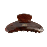 ZHOUMEIWENSP French large hair clip caramel closeup demonstrates strong hold for thick hair.