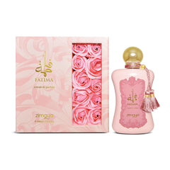Zimaya Fatima Pink Pour Femme packaging box showcases gift-ready presentation and premium scent