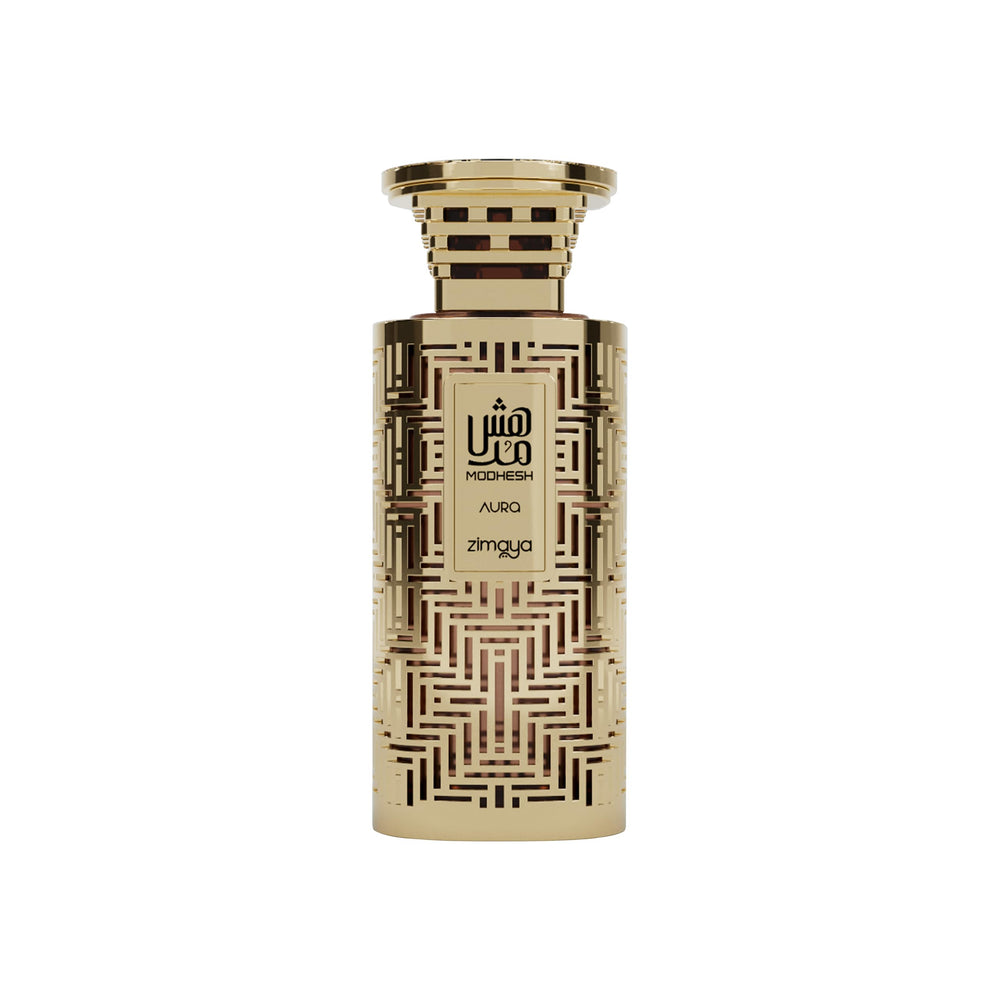 zimaya Modhesh Aura bottle front shows confident daily wear