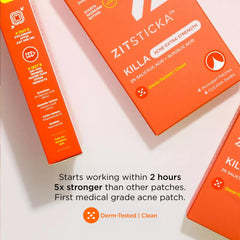 ZitSticka Killa pack-with-swabs for pre-application prep and patching.