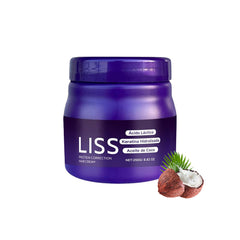 ZIXGIAH Liss Alisado bottle close-up showing smoothing formula for frizz control.