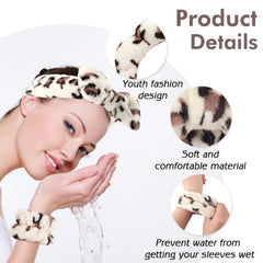 Zkptops spa headband elastic-fit close-up showing flexible comfortable wear