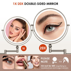 ZLOKLA 1X magnification displays the entire face for overall makeup application
