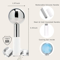 ZminRN Eye Massage with ice globes reduces puffiness for brighter under-eyes.