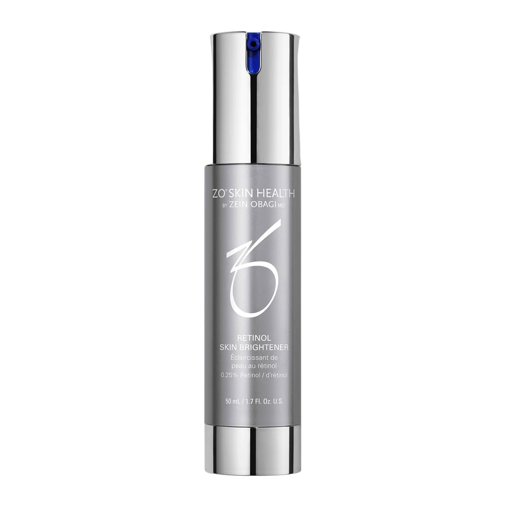 ZO Skin Health Retinol Skin Brightener bottle pour offers controlled release for brighter, more even skin.