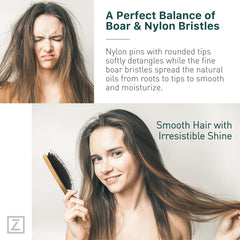 Zollo travel-size mini brush demonstrated for portable grooming on the go.