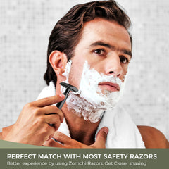 Zomchi wax-paper-wrapped blades protect safety and simplify travel.
