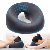 Zonngoo Face Down Pillow shows breathing zone for cooler prone sleeping comfort