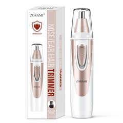 ZORAMI ear and nose trimmer front view in pink viewed head-on for precise grooming.