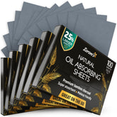 ZOROM'S oil blotting sheets with bamboo charcoal dispense for quick, large-area oil absorption.