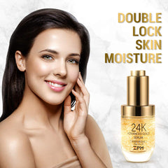 ZPM Vitamin C boosted serum drop highlights brightening and antioxidant properties.