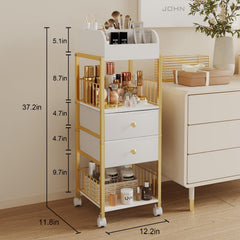 ZQUYAJ makeup vanity stand displaying cosmetics neatly for quick access