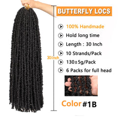 ZRQ butterfly locs 30 inch pre-looped bundle closeup showing texture