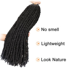 ZRQ butterfly locs lightweight weave on model for comfortable wear