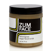 Zum Face Sugar Scrub jar showing gentle exfoliation for smoother skin