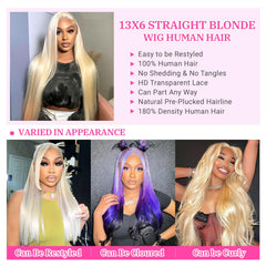 ZyBeidi 30-inch 613 lace-front wig back view highlighting thick ends.