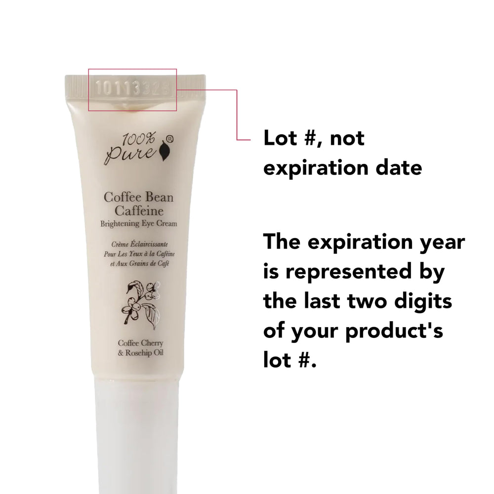 100% PURE travel-size eye cream ready for morning commute and post-flight refresh.