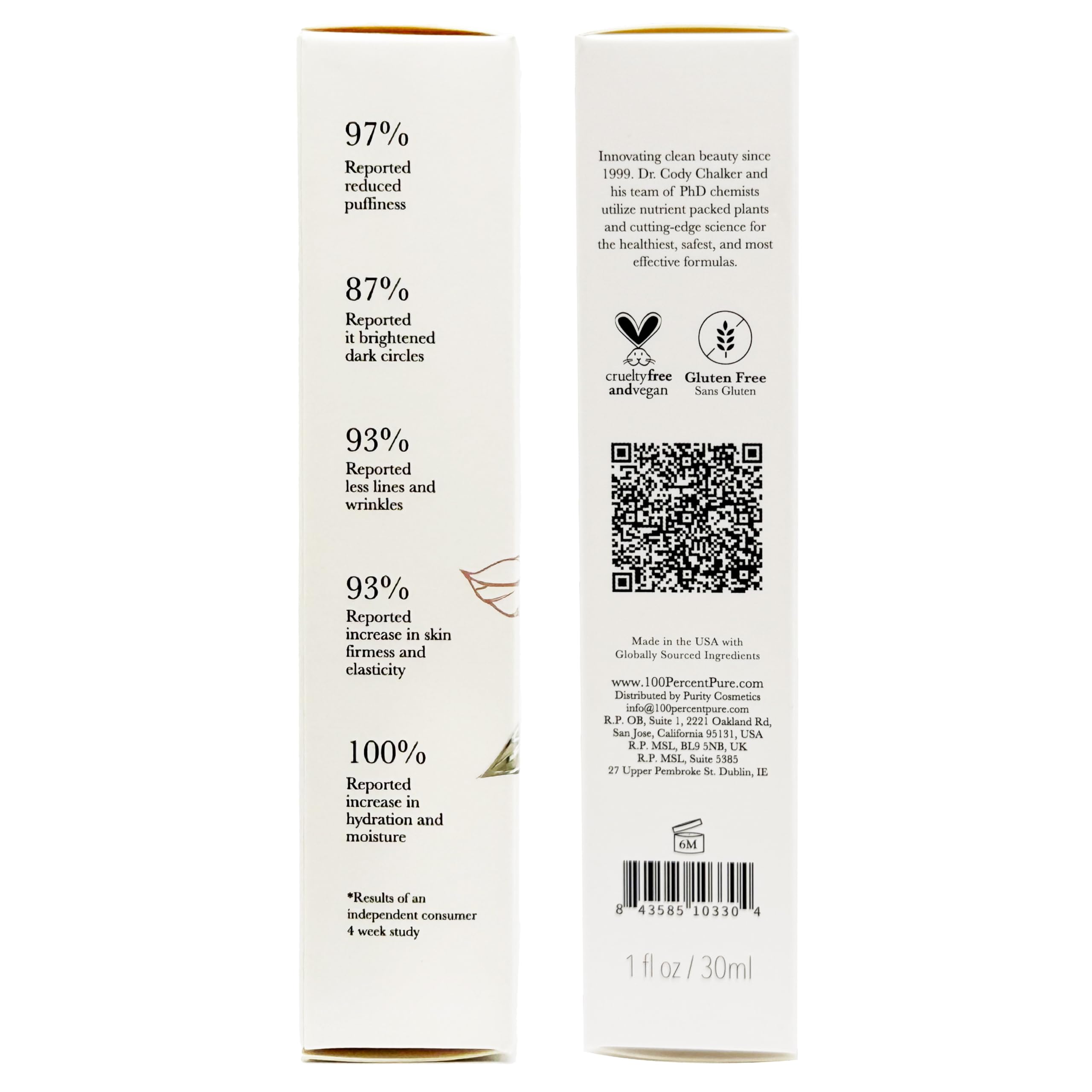 100% PURE rosehip oil nourishes delicate eye skin