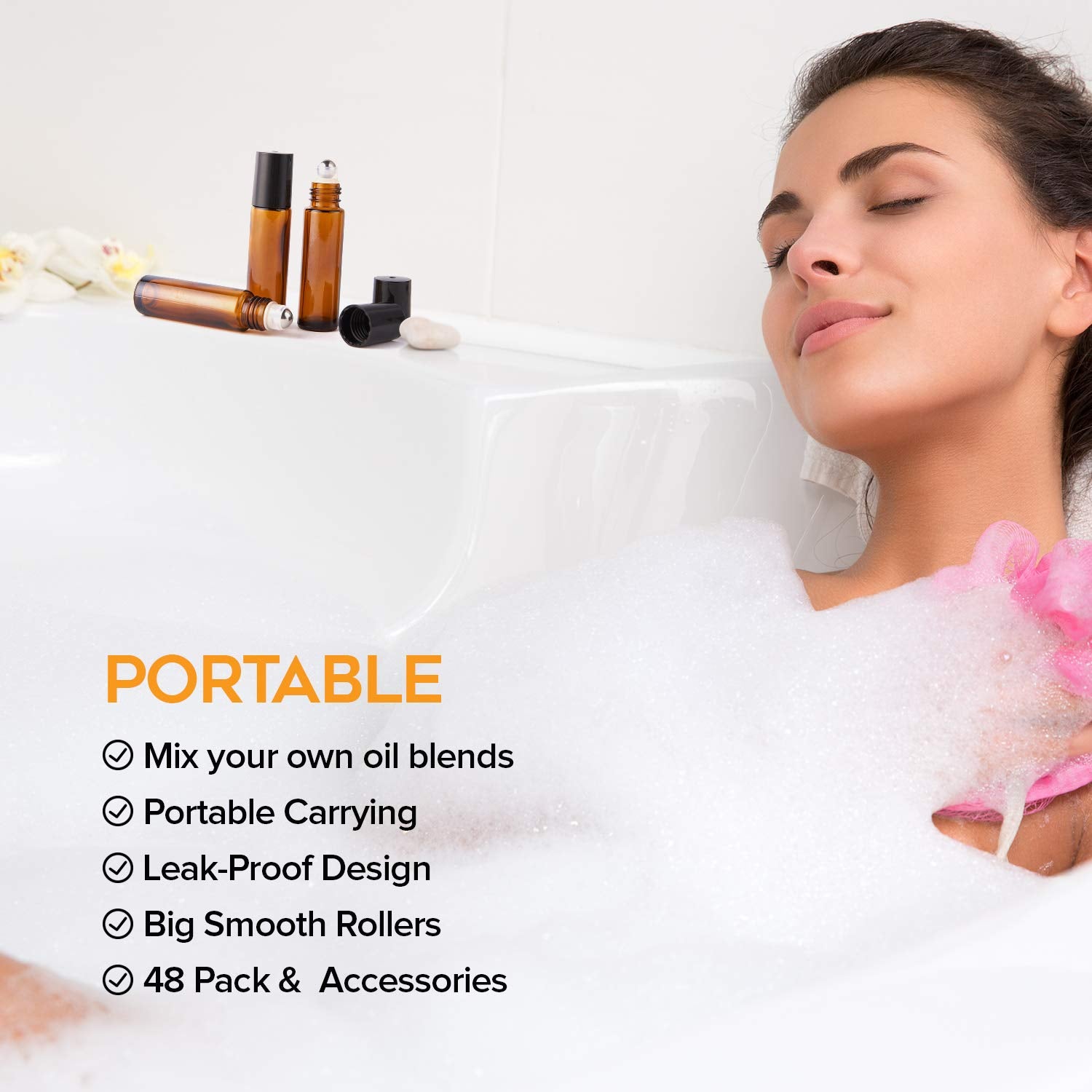 11 Hoa Kinh amber glass bottle side view highlighting durable, leak-resistant design.